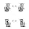 Service Caster 5 Inch V Groove Semi Steel Caster Set with Roller Bearings 4 Swivel Lock 2 Brake SCC-30CS520-VGR-TLB-BSL-2-BSL-2 - alternate 1